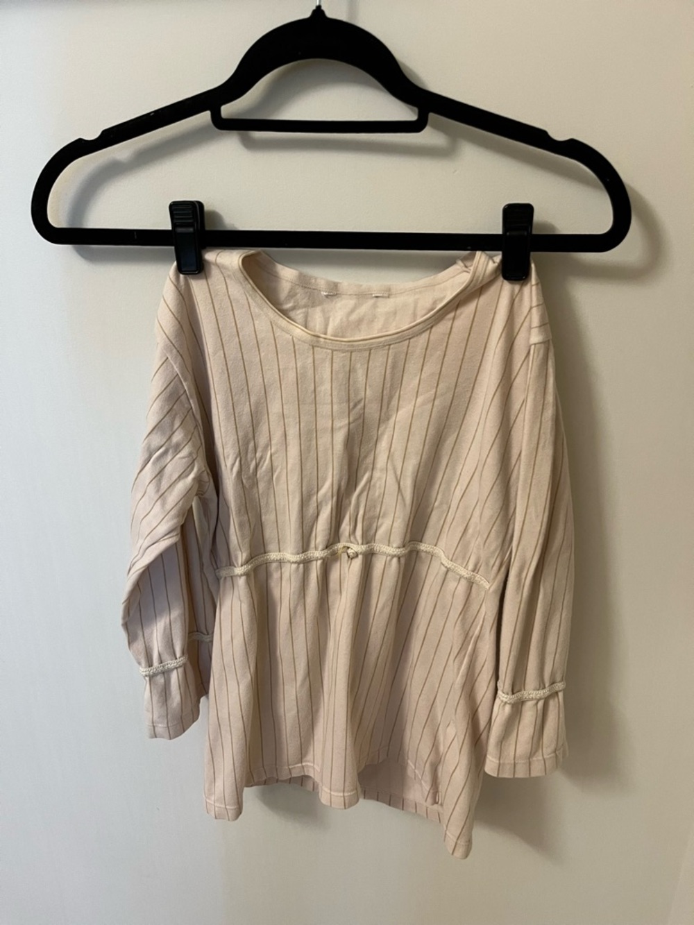 Vanity Fair Light Pink Striped Pajama Top